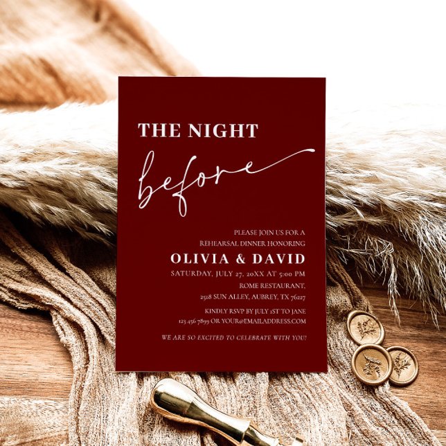 Rot die Nacht vor der Probe Einladung (Von Creator hochgeladen)
