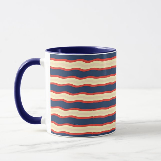 Rot Dk Blau Creme Wellig   Tasse (Links)