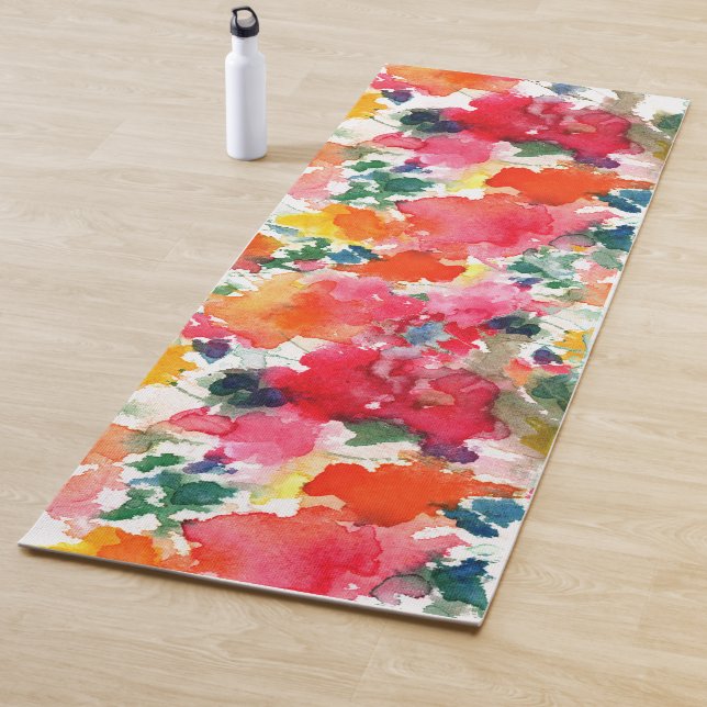 Rot dominiert gelbe Rose Yogamatte (Beispiel)