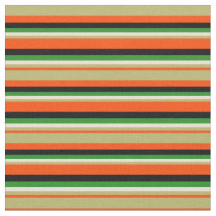 Rot, Dunkel Khaki, Bisque, Forest Green und Black Stoff