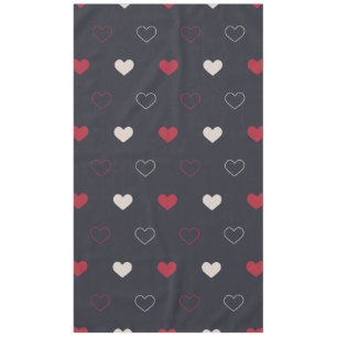 Rot & dunkles Herz Nahtloses Muster Cute Minimal Tischdecke