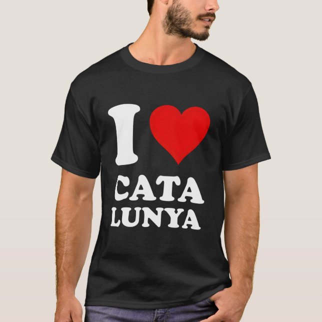 Rot Er Ich liebe Katalonien T-Shirt (Vorderseite)