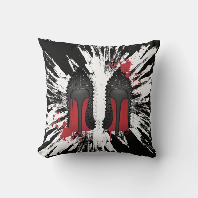 Rot erreicht Stilettschuh-Heelsspritzen u. Kissen (Vorderseite)