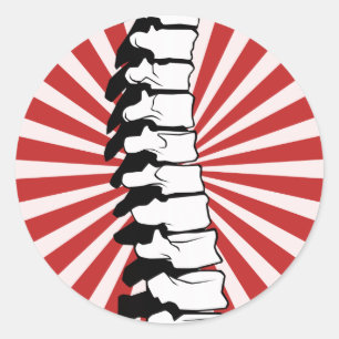 Rot-Explosions-Dorn-Aufkleber Runder Aufkleber