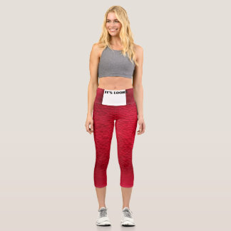 Rot Farbe Nachzügler komfortabel Capri Leggings