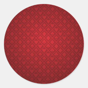 Rot-Filz-Poker-Tabellen-Entwurf Runder Aufkleber