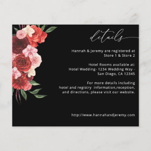 Rot florale Details im Budget - Schwarz Flyer