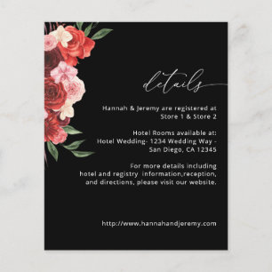 Rot florale Details im Budget - Schwarz VH2 Flyer