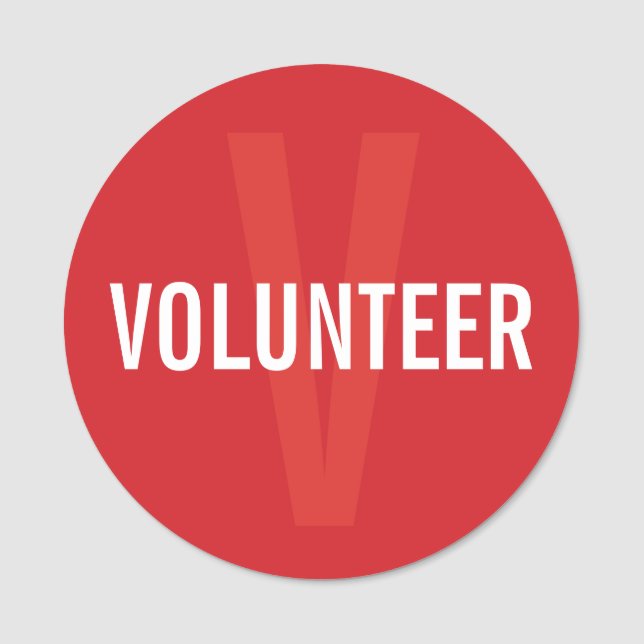 Rot-freiwilliges Abzeichen Namensschild (Vorderseite)