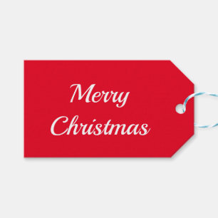 Rot fröhliche Weihnachten einfache minimale Gesch Geschenkanhänger