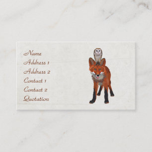 ROT FUCHS & EULE Visitenkarte