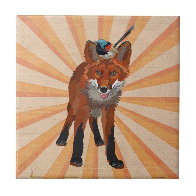 ROT FUCHS & ZAUNKÖNIG Fliese (Vorderseite)