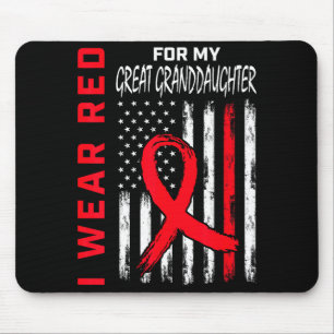 Rot für meine Urenkelin Herzerkrankung bewusst Mousepad