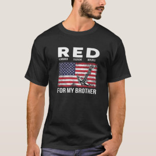 Rot für meinen Bruder Amerikanischer Soldaten unte T-Shirt