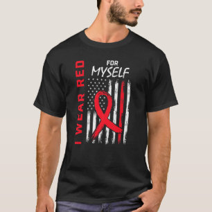 Rot für mich selber Herzerkrankungen Flag Männer F T-Shirt