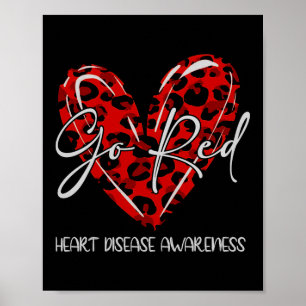 Rot für weibliche Herzkrankheiten Monat Poster