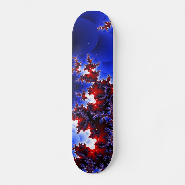 Rot gegen blaue Skateboards (Vorderseite)