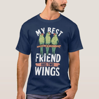 Rot gekrönter Sittich Papagei Haustier Vogel Freun T-Shirt