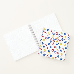 Rot-Gelb-Blau-ABC-Buchstaben Notes Bullet Journal Notizbuch