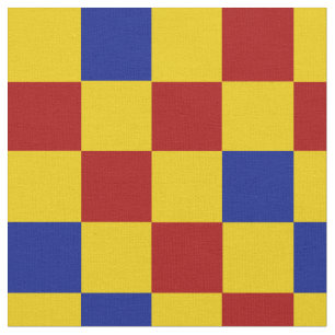 Rot Gelb Blau Kariertes Musterdesign Stoff