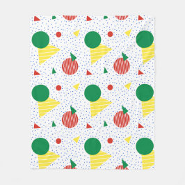 Rot-Gelb-Blau-Kreis Dreieck-Dot-Muster Fleecedecke