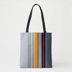 Rot-Gelb-Blau-Silber-Multicolor-Streifen-Muster