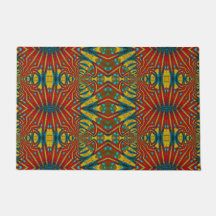 Rot-Gelb-Blau-Türkis Boho Multicolored Tribal