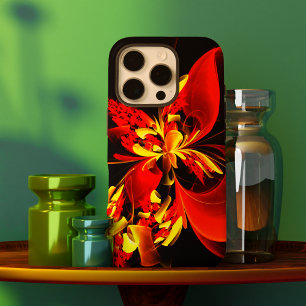 Rot-Gelb-Blüte Modernes abstraktes Kunstmuster #10 iPhone 16 Pro Hülle