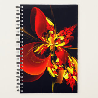 Rot-Gelb-Blüte Modernes abstraktes Kunstmuster #10 Planer