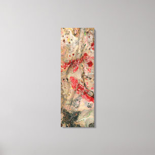 Rot-gelb-braun Schwarz Trendy Abstrakte Kunst Leinwanddruck