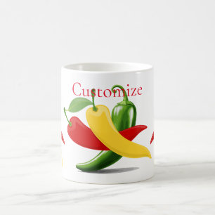 Rot-Gelb-Grün-Chili-Paprikaschoten Thunder_Cove Kaffeetasse