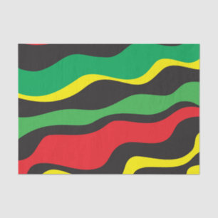 Rot Gelb Grün Schwarz Rasta Welle Seidenpapier
