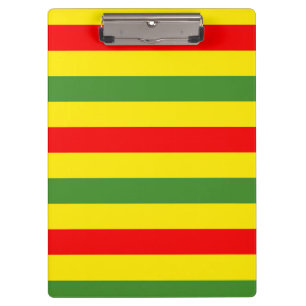 Rot Gelb Grün Streifen Design Klemmbrett
