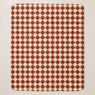 Rot Gelb Karo Diamantmuster Sherpadecke