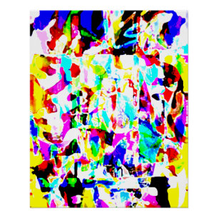 Rot-Gelb-Rosa Aqua Paint Splash Art Design Poster