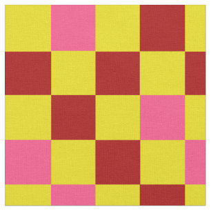 Rot Gelb Rosa Karomuster Design  Stoff