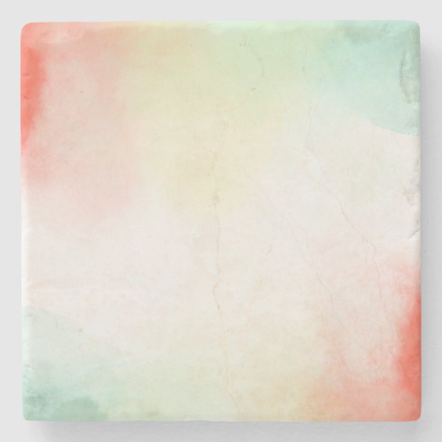 Rot-Gelb-Rose-Gefärbte Krawatte Steinuntersetzer (Vorderseite)