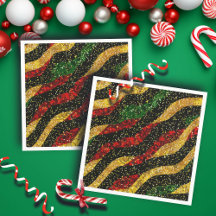 Rot-Gelb-Schwarze Wellen des festlichen Glitzer