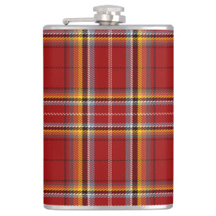 Rot & Gelb Tartan-Flasche Flachmann