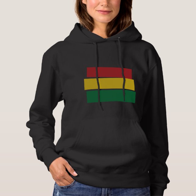Rot, Gelb und Grün Hoodie (Vorderseite)