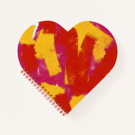 Rot, Gelb und Rosa Notizbuch