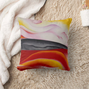 Rot, Gelb und Schwarz   Georgia O'Keeffe   Kissen