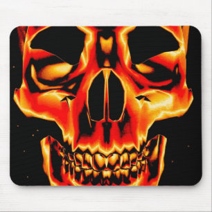 Rot-Gelb- und Schwarz-Skull-Mousepad Mousepad