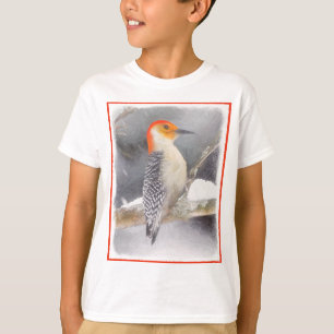 Rot-Gelb Woodpecker Malerei Original Vogelkunst T-Shirt
