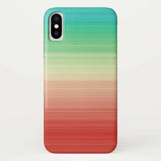 Rot-gelbe blaue Streifen Case-Mate iPhone Hülle (Rückseite)
