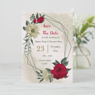 Rot-gelbe Blüten botanisch Save The Date