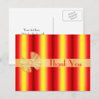 Rot-Gelbe Streifen Danke, Postkarte