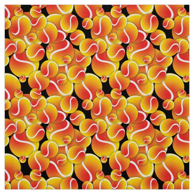 Rot-Gelbe Tennisbälle Stoff (Muster)