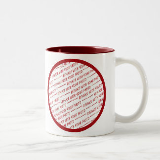 Rot gerahmte Vorlage - Foto hinzufügen Zweifarbige Tasse