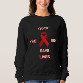 Rot gerettet Leben Herzbewusstsein Sweatshirt